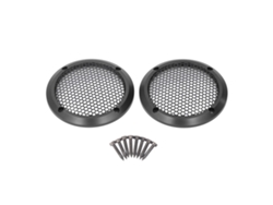 2 Cubiertas Redondas De Rejilla Negra Para Altavoces Con 8 Tornillos, Diámetro Exterior De 97 Mm. Protector Para Coche.