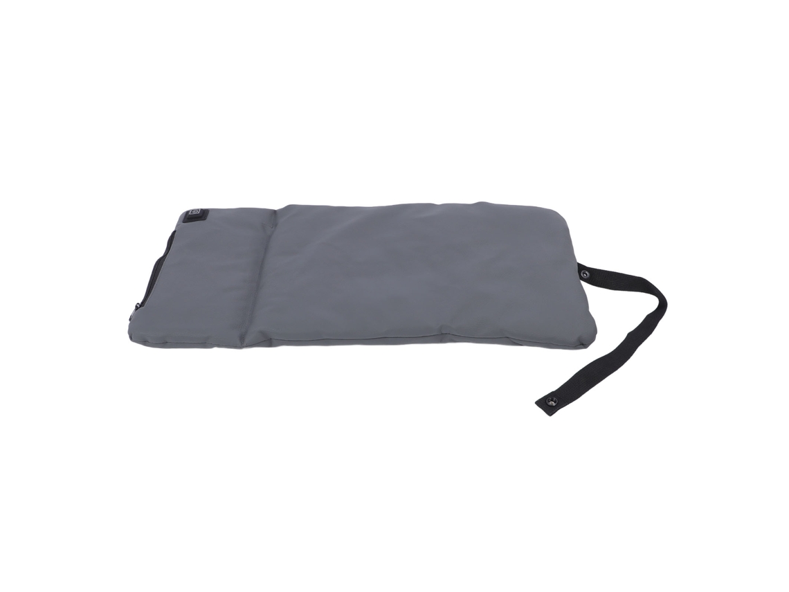 Almohadilla térmica de cuero de 3 niveles, portátil, USB, para coche y hogar, color gris