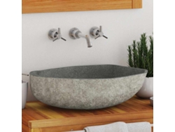 Lavabo ovalado de piedra de río (34 x 41 cm) DKD HOME DECOR (45 x 53 cm)