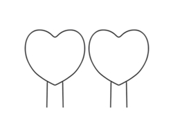 2 Enrejados De Jardín De Hierro Negro Para Plantas Trepadoras, Soporte Metálico En Forma De Corazón.