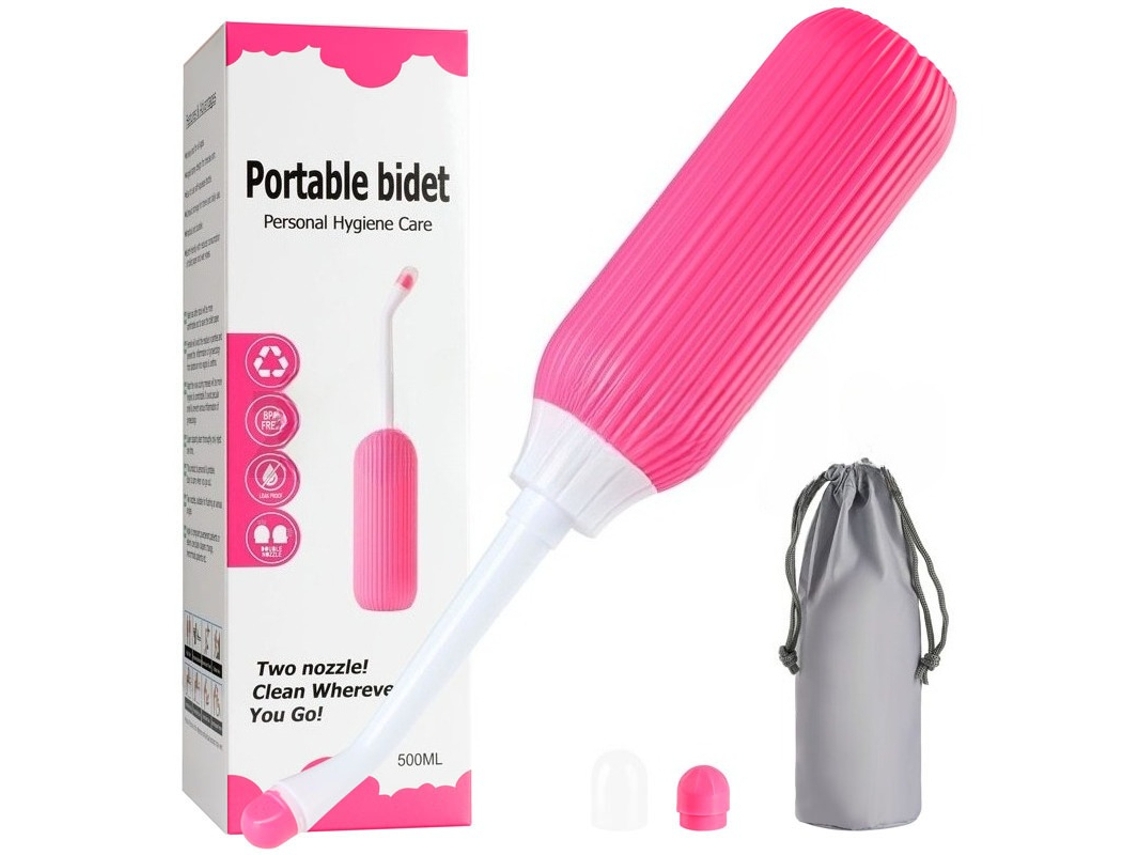 Bidé portátil de viaje, irrigador perineal, 500 ml de volumen