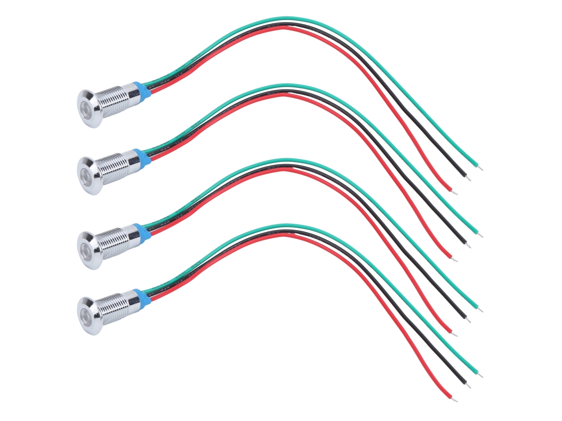 Luz de señalización bicolor de 36 V, resistente al agua y precableada.