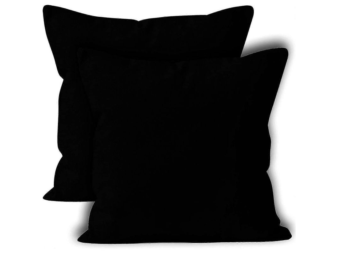 Capas de Almofada 2pc Amarelo Sunbeam Têxtil de Algodão Sólido Canvas (50x50cm)