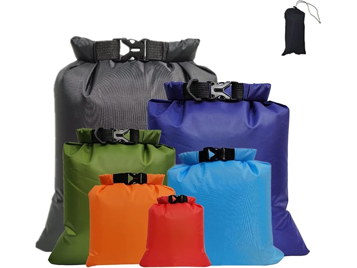 Juego De 6 Bolsas Impermeables Para Viajes, Acampadas Y Deportes Acuáticos.
