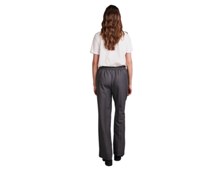 Calça PIECES Calças De Cintura Alta Neva Wide Leg Fit Cinzento M / 32 Mulher