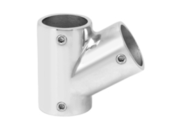 Conector De 3 Vías Y 60° Para Pasamanos De Barco, Acero Inoxidable 316, Φ22 Mm (7/8 Pulg.)
