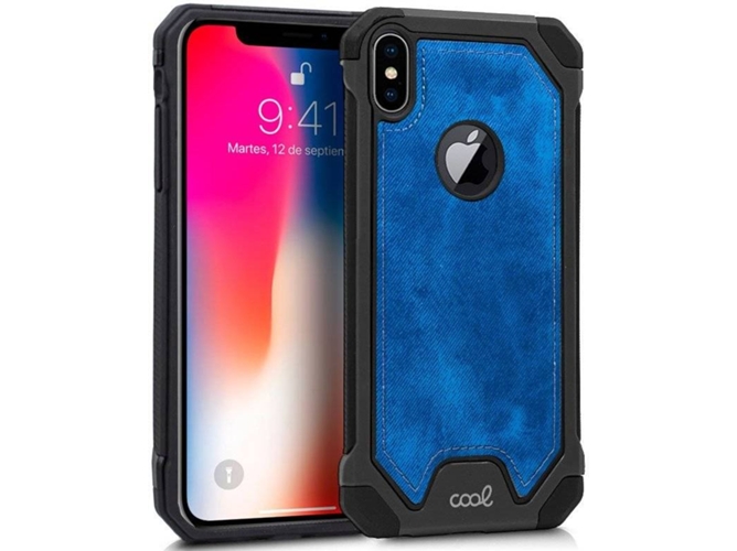 Funda iPhone XS Max COOL Hard Tela Azul