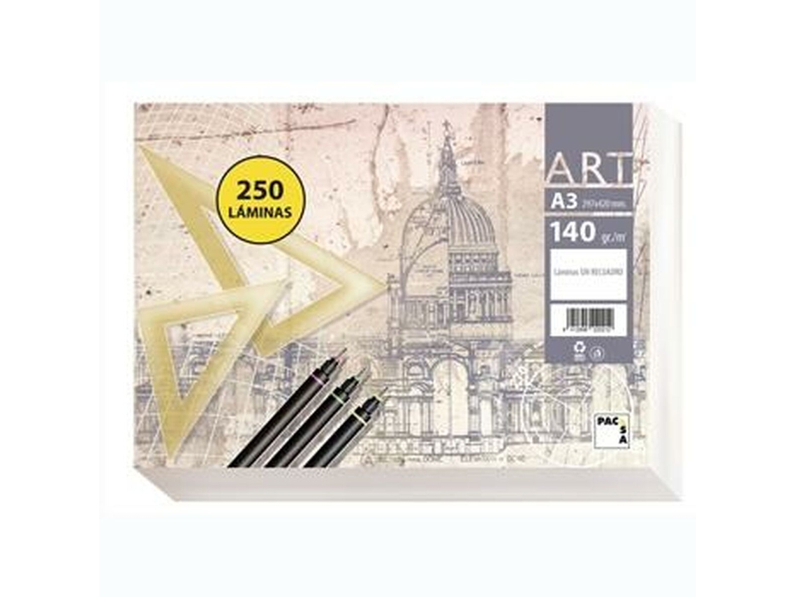 Papel de dibujo PACSA ART Blanco A3 250 Hojas