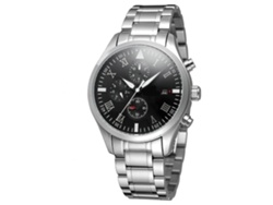 Reloj Mecánico Hombre Forsining Con Números Romanos Moda (negro Plata)