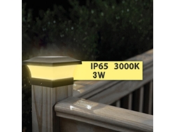 2026-luz De Columna Solar Ip65 Impermeable Para Exterior Pared Jardín Café Hogar Patio Jardín Público