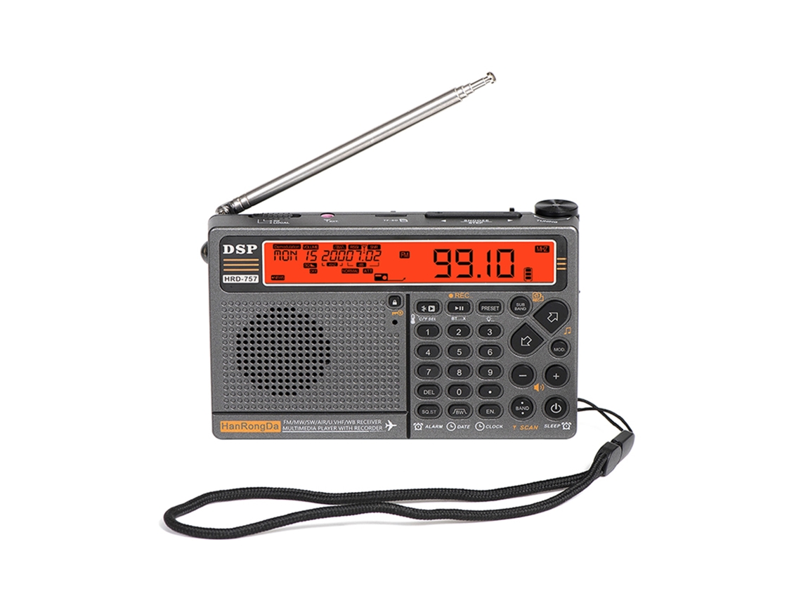 Radio portátil con control de aplicación y reproductor de música