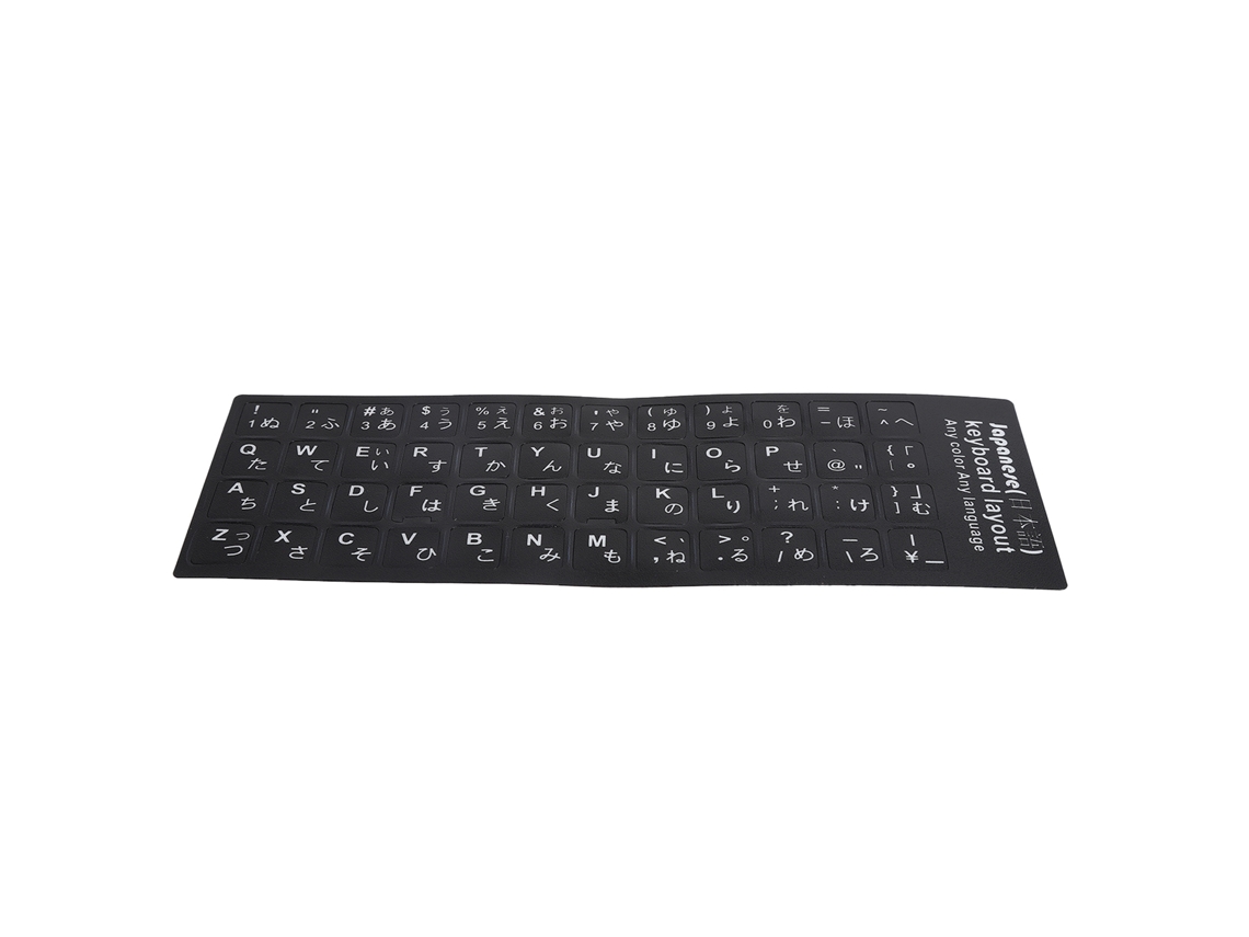 Adesivo De Teclado Japonês À Prova D'água Com Letras Brancas Para Notebook Desktop Pc Computador