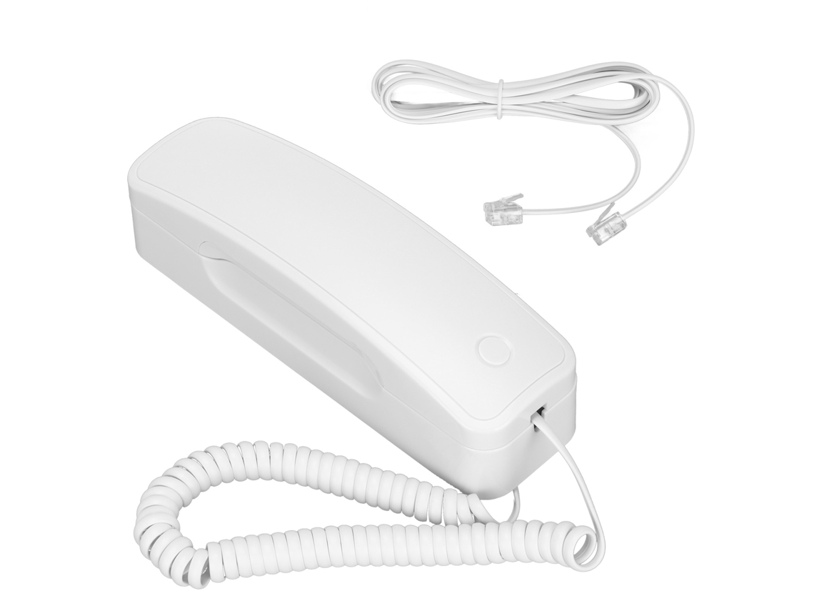 Teléfono Fijo De Pared Con Cable Y 1 Auricular Para Uso Doméstico, Comercial, Hotelero, En El Dormitorio O Para Invitados.