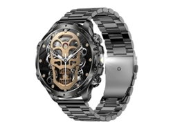 Smartwatch Ak75 Linterna Bluetooth Llamadas Batería De Larga Duración Para Uso Externo Yizhood (negro)