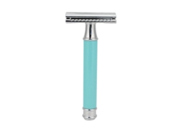 Herramienta De Afeitado Manual Segura Con Cuchilla De Doble Filo Para Barba, Rasuradora Para Hombres Azul