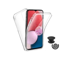 Kit Fundas 3x1 Protección Impacto 360° 1 Gripholder 1 Soporte Gripholder Negro Phonecare Para Xiaomi Poco C85 - Transparente/negro