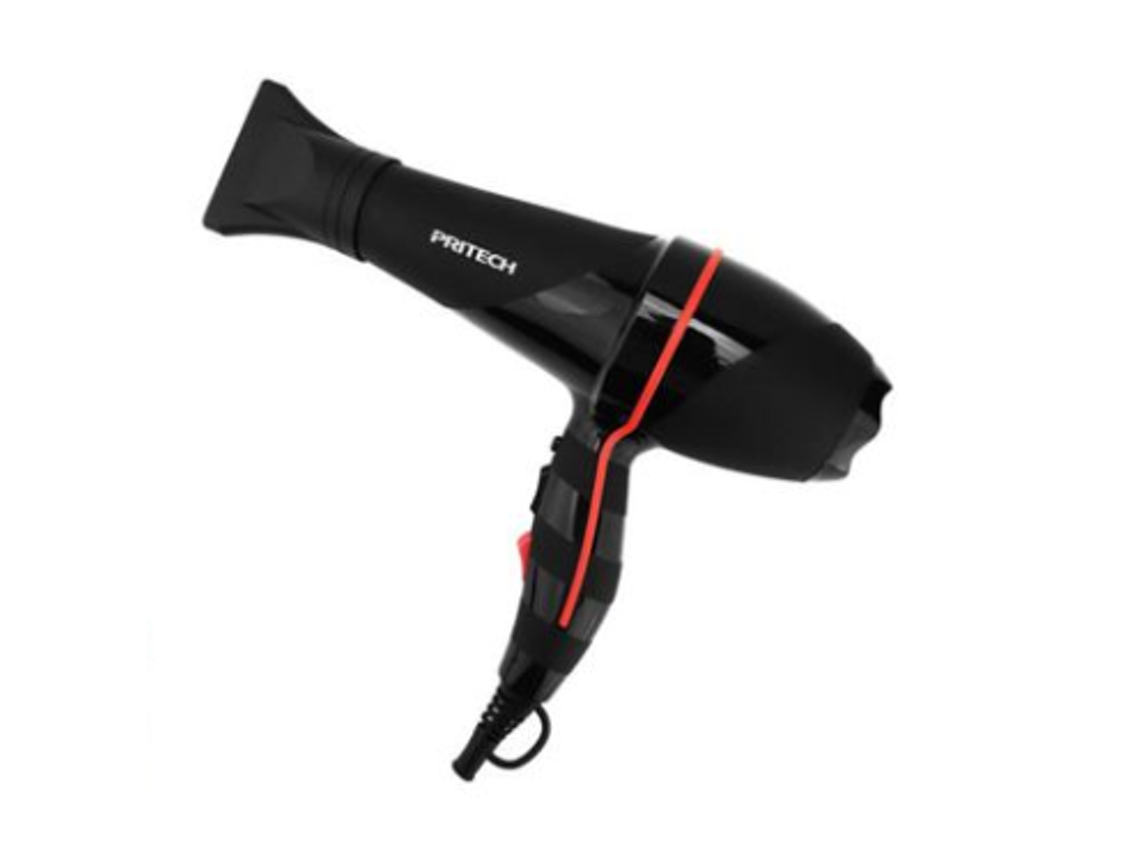 Secador de pelo 2200w Pritech Tc 3222 Negro Rojo