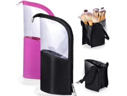 Bolsa organizadora de viaje para brochas de maquillaje, estuche de cosméticos, bolsa de almacenamiento para mujeres y niñas.