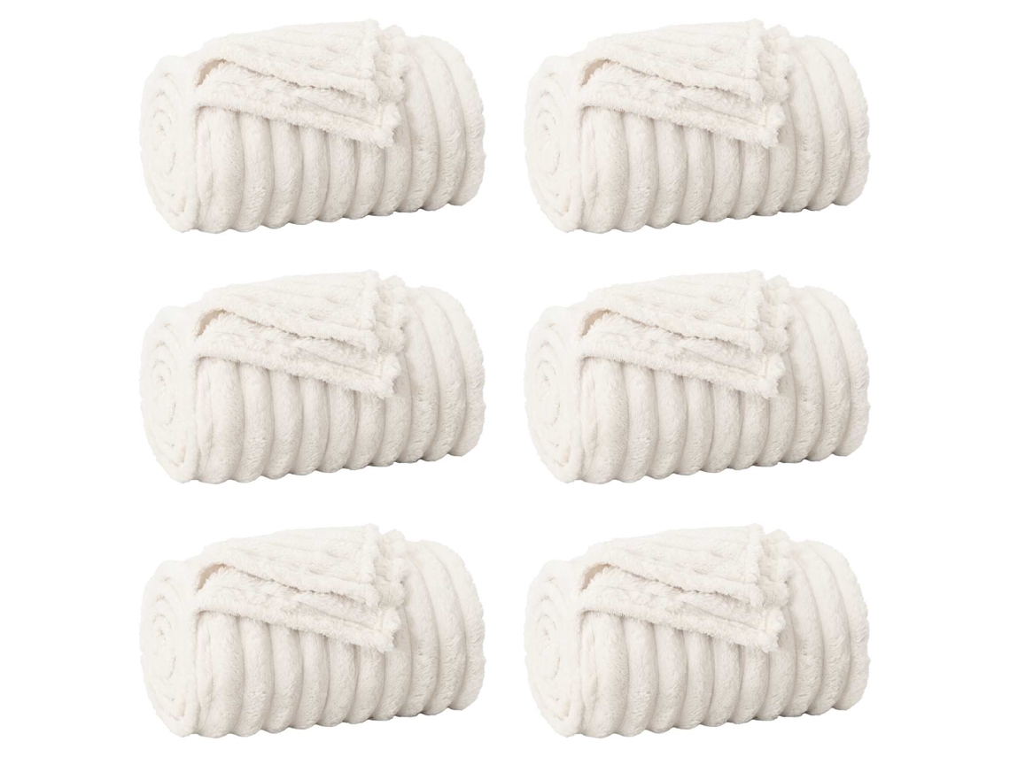 Mantitas De Sofá 6 Uds Crema 270 X 240 Cm Lana
