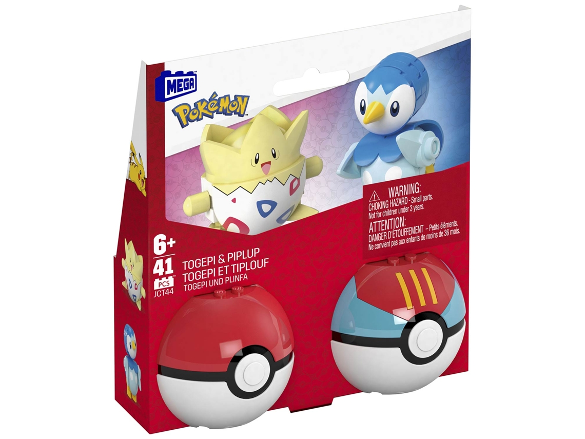 Mega Pokémon Construx Pokéball Togepi Piplup 41 Pecas Mattel Hxp11/jct44