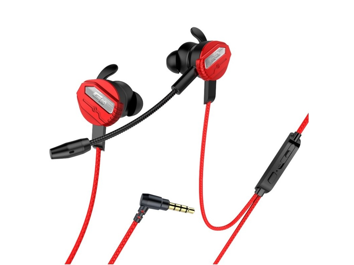 Auriculares Gaming 7.1 PC OA Auriculares con micrófono G15 Control de volumen 3.5mm Universal In-Ear Wired Stereo Gaming Red