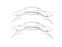 Organizador De Especias De Acero Inoxidable De 2 Piezas Con 3 Compartimentos Para Almacenamiento En La Cocina.