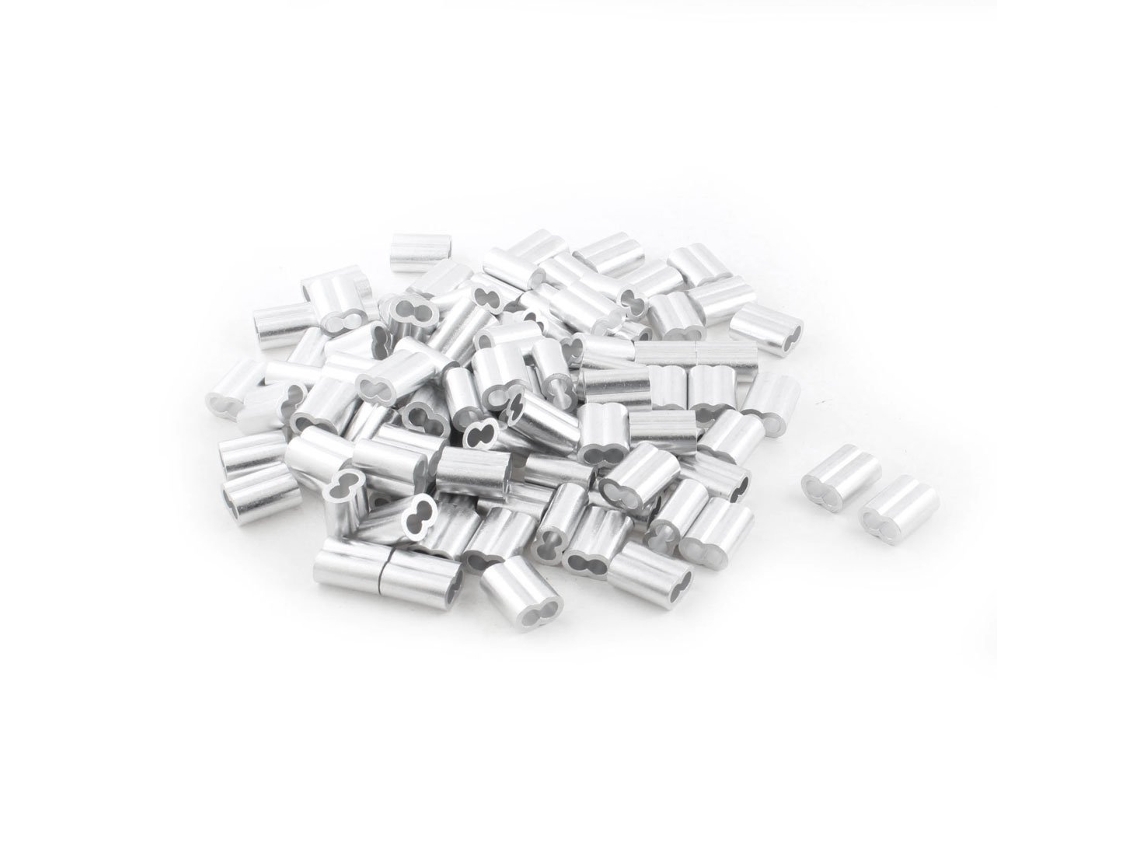 100 piezas de tapas de aluminio plateadas para cable de acero de 8 mm CHABERLU (342713e4186a6d7683bdf25b17951b9c)