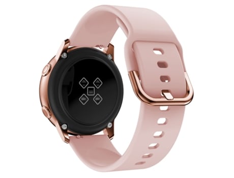 Correa de Silicona 20mm para Samsung Galaxy Watch4 Classic 46mm 42mm/Watch4 44mm 40mm/Watch Active 2/Garmin Vivomove3 - rosa