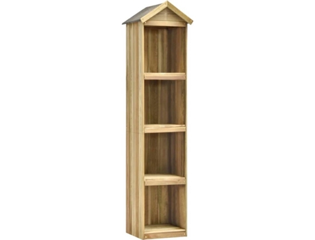 Caseta de Jardín de Madera VIDAXL Herramientas Jardín Pino Impregnada 36x36x163 cm
