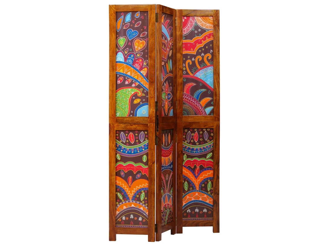 Biombo Divisor | Biombo Separador | Separador De Habitaciones Marrón Miel 105 X 1,5 X 180 Cm