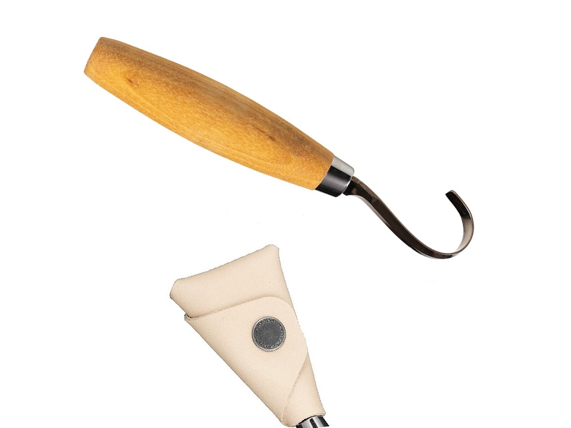 Mora 164 S de acero inoxidable cuchara Herramienta de talla gancho derecho con Mora bolsa