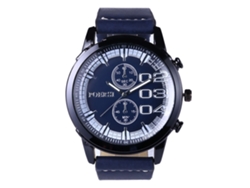 Reloj De Pulsera Analógico De Cuarzo Para Hombre Zhoulianfa Con Correa De Cuero Sintético (azul)