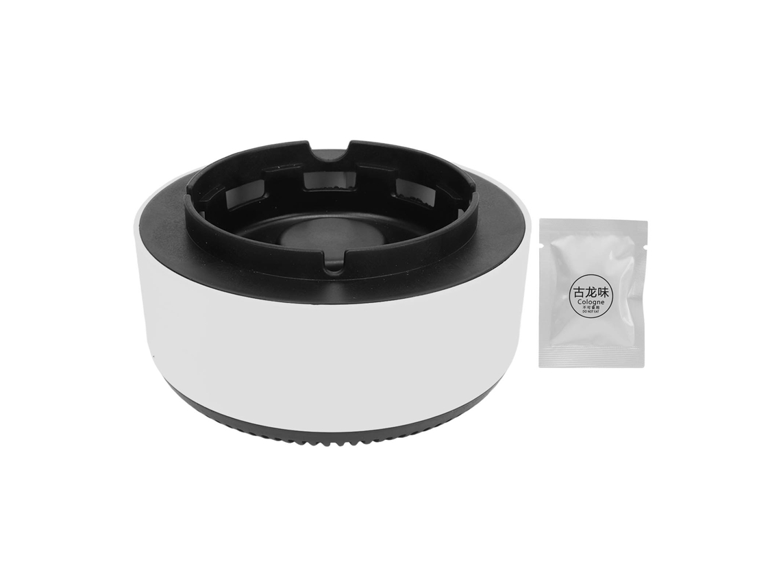 Purificador de aire y cenicero 2 en 1, Cenicero sin humo, Botón único, Para taller, Blanco