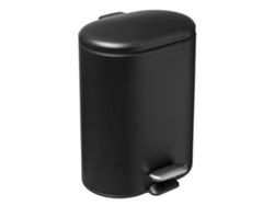 Well Home - Cubo Pedal Acero Inoxidable Siliflex 6 L Negro