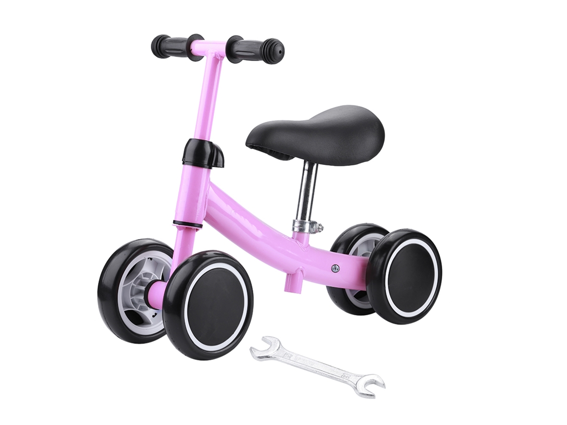 Mini bicicleta de equilibrio y patineta (apta para bebés de 1 a 2 años, color rosa)