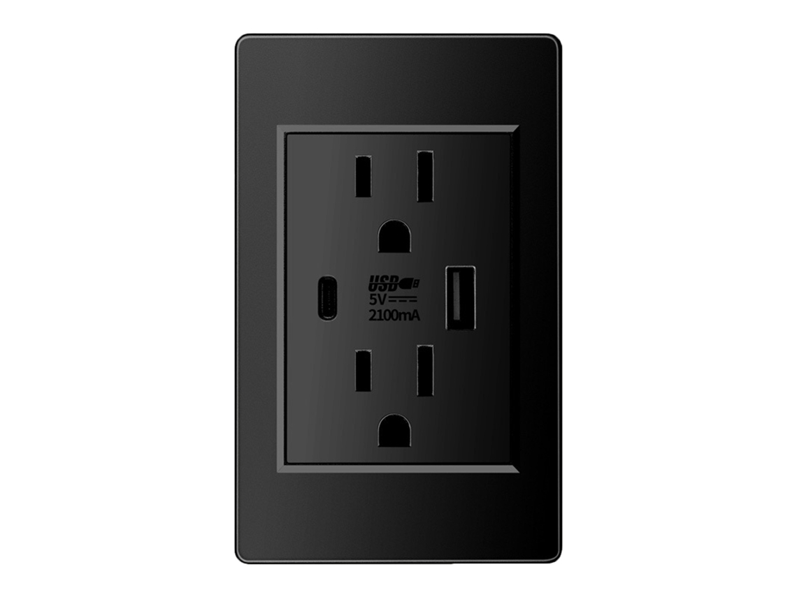 Tomas de corriente ocultas con USB C 2.1a