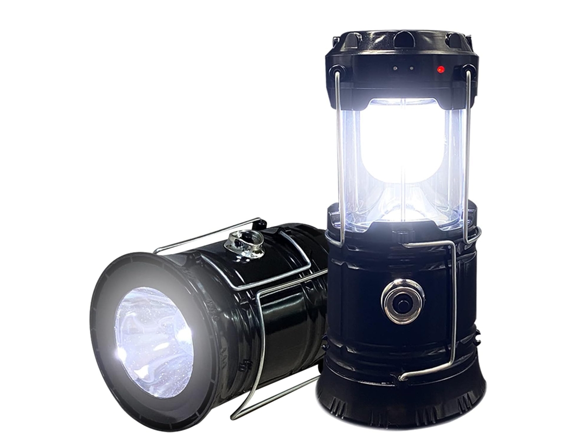 2 Uds. Linterna Camping Plegable Solar + Usb, Impermeable. Para Emergencia, Senderismo Y Exterior.