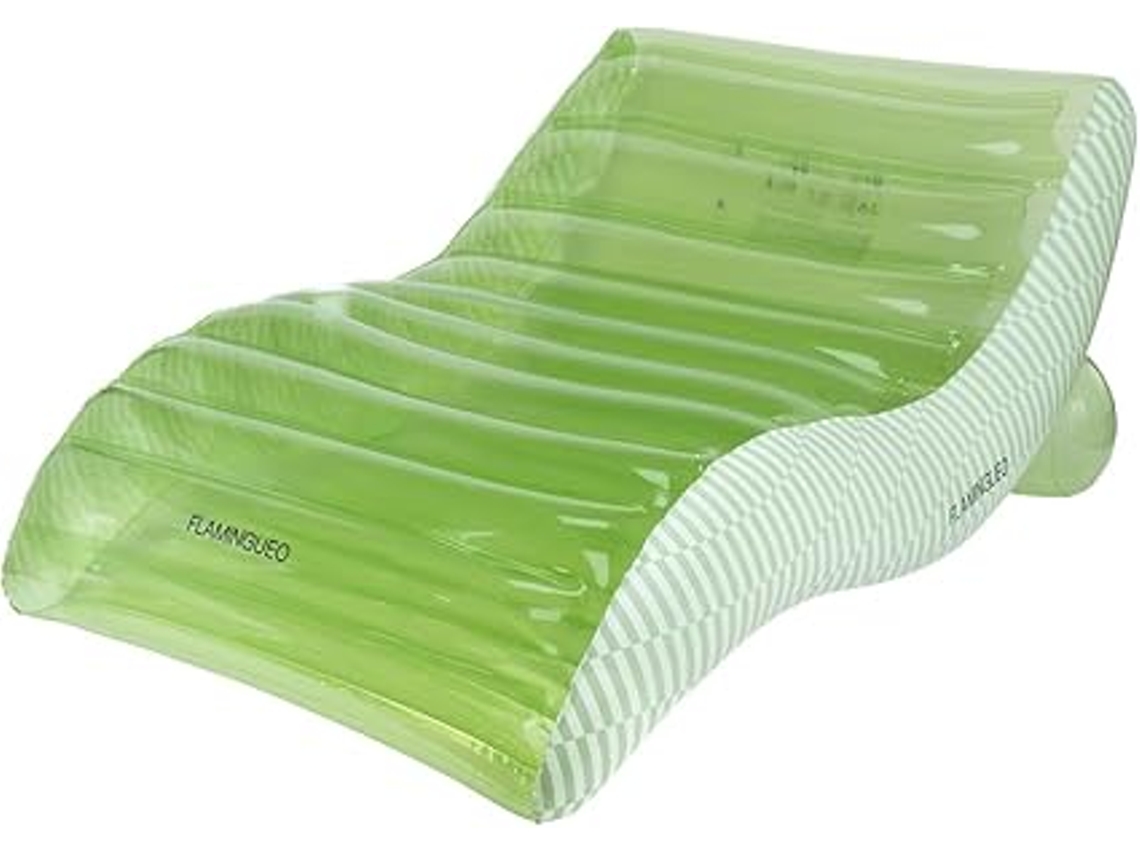 Tumbona Hinchable Piscina Flotador Gigante Pvc Verde