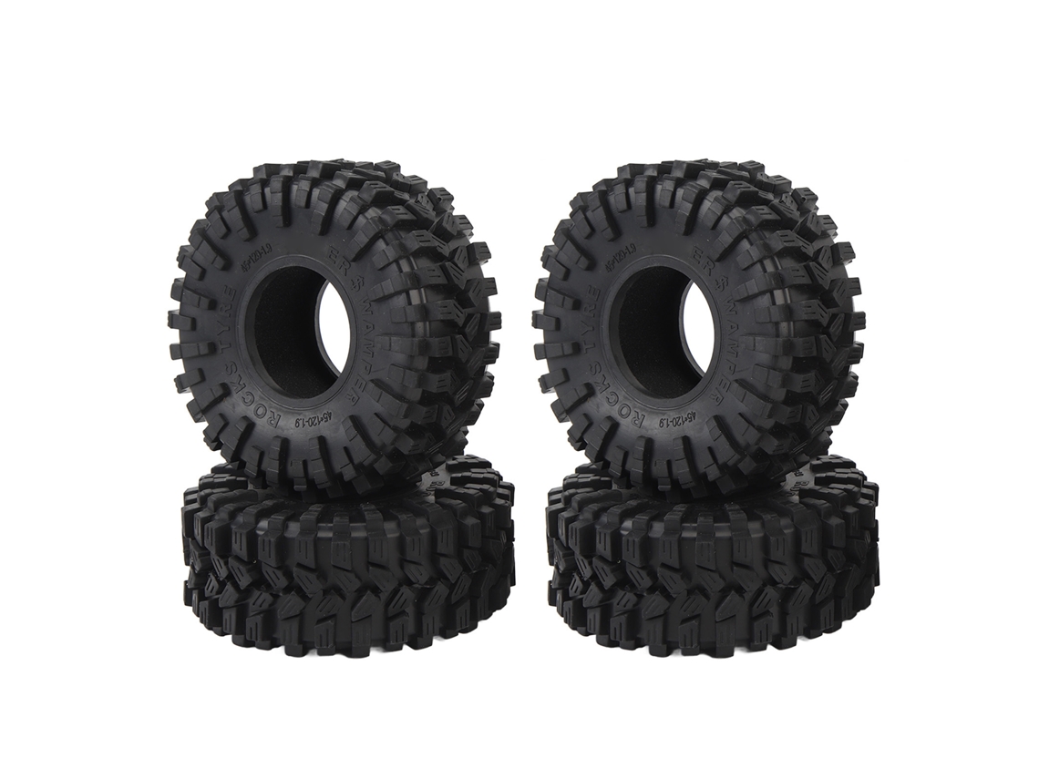 Neumáticos De Goma Para Coche Teledirigido Crawler A Escala 1/10, 1,9 Pulgadas, Absorción De Impactos Y Antideslizantes.