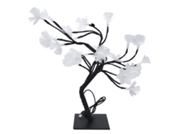 Lámpara Led De Fibra Óptica Con Forma De Árbol, 24 Luces Cálidas, Usb, Flor De Simulación, Decoración Del Hogar.