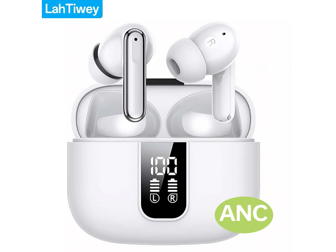 Auriculares Inalámbricos Bluetooth 5.3 (blancos), Cancelación De Ruido, Intraaurales, Micrófono