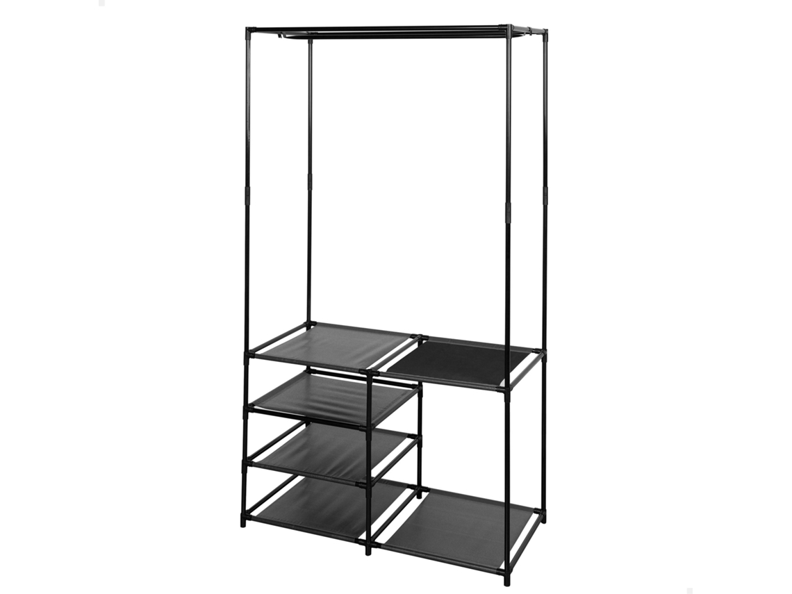 MAX HOME Armario abierto 4 estantes de tela 87x45x158 cm