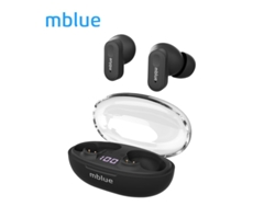 Auriculares Inalámbricos Mblue Ar01 Con Cancelación De Ruido, Micrófono Y Pantalla Led Para Deportes.