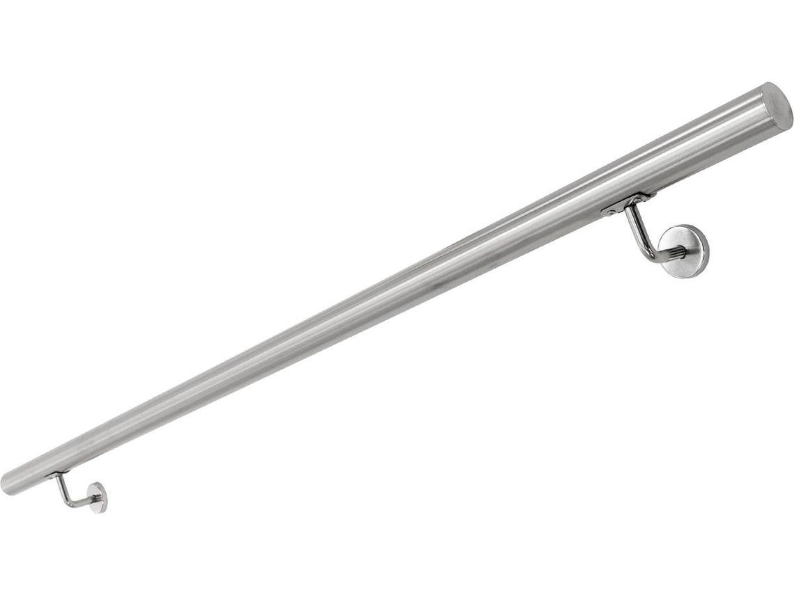 Soporte de Pared ECD Pasamanos Inox V2A Gris (Acero Inoxidable - 150x4.2 cm)