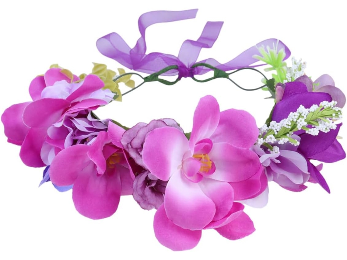 Corona De Flores Sintéticas De 2 Piezas Para Bodas Y Fiestas, Elegante Accesorio Para Fotos Y