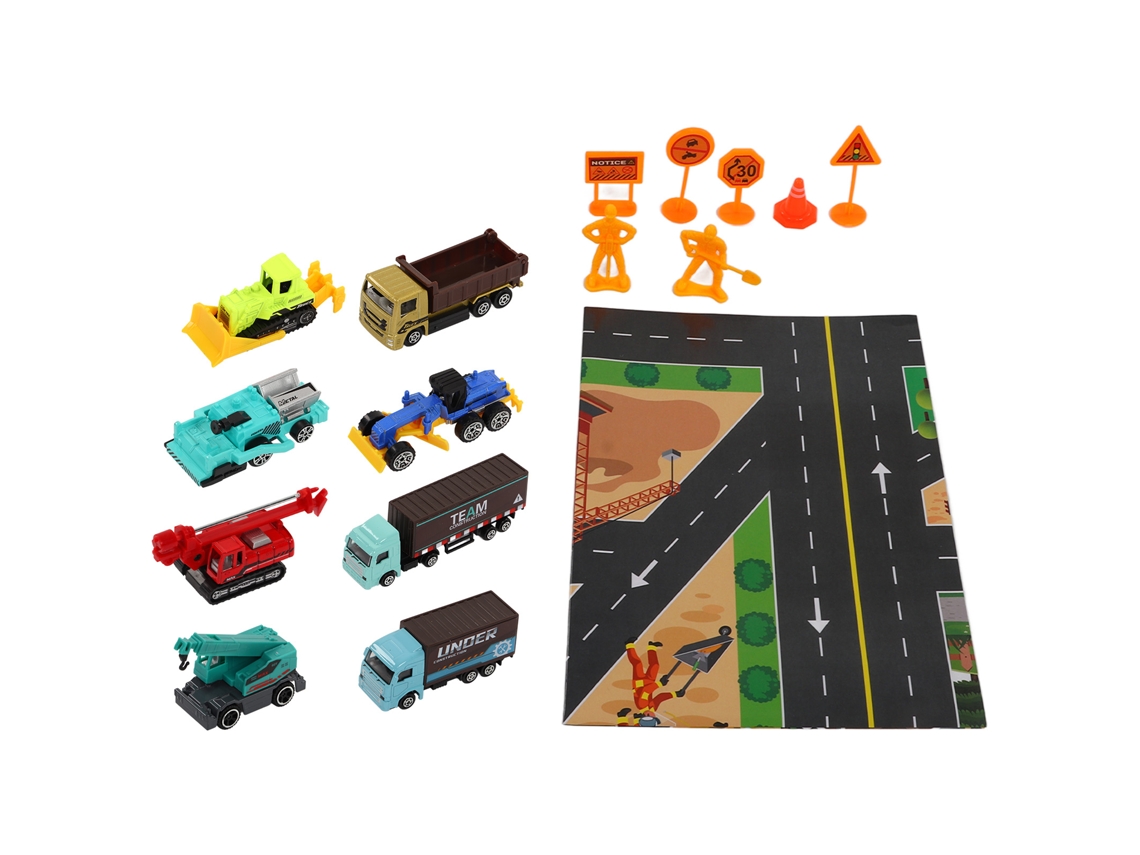Juego De 8 Camiones De Construcción De Aleación A Escala 1:64, Juguetes Para Niños.