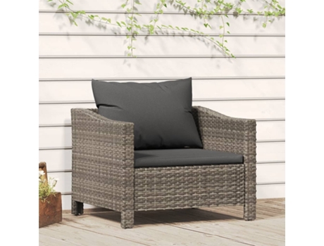Sillón De Jardín VIDAXL Gris Poli Ratán