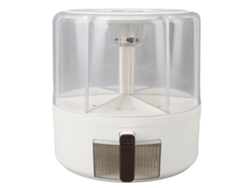 Dispensador De Cereales Rotativo Hermético De Pp Para Almacenamiento De Granos, Arroz Y Legumbres, Capacidad 10kg/22lb, Estilo Japonés