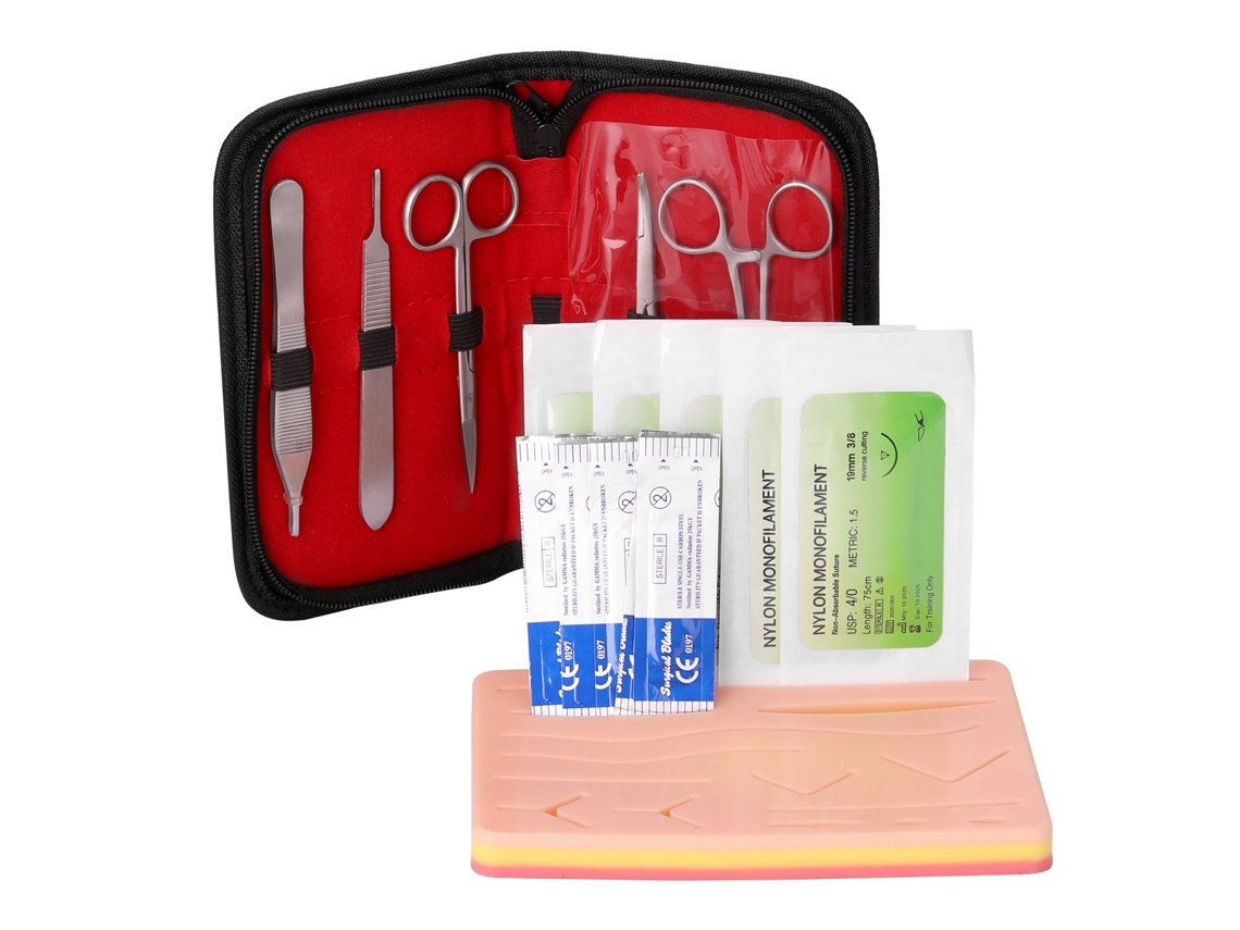 Kit De Treinamento De Exercícios De Sutura Cirúrgica Silicone Kit De Módulo De Treinamento De Sutura De Pele Cirúrgica Modelo Médico Ferrame