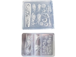Juego De 3 Moldes De Silicona Aptos Para Alimentos Con Grabado Detallado Y Tortuga.